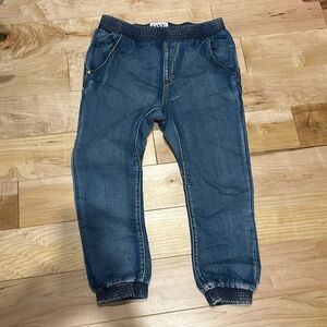 One teaspoon drop rise elastic waistband denim. Size small.
